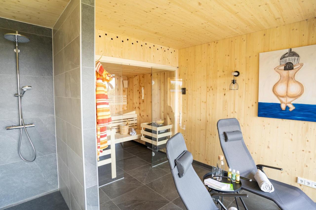Ferienwohnung Holzhaus Zum Schwarz'n Aurach am Hongar Exterior foto