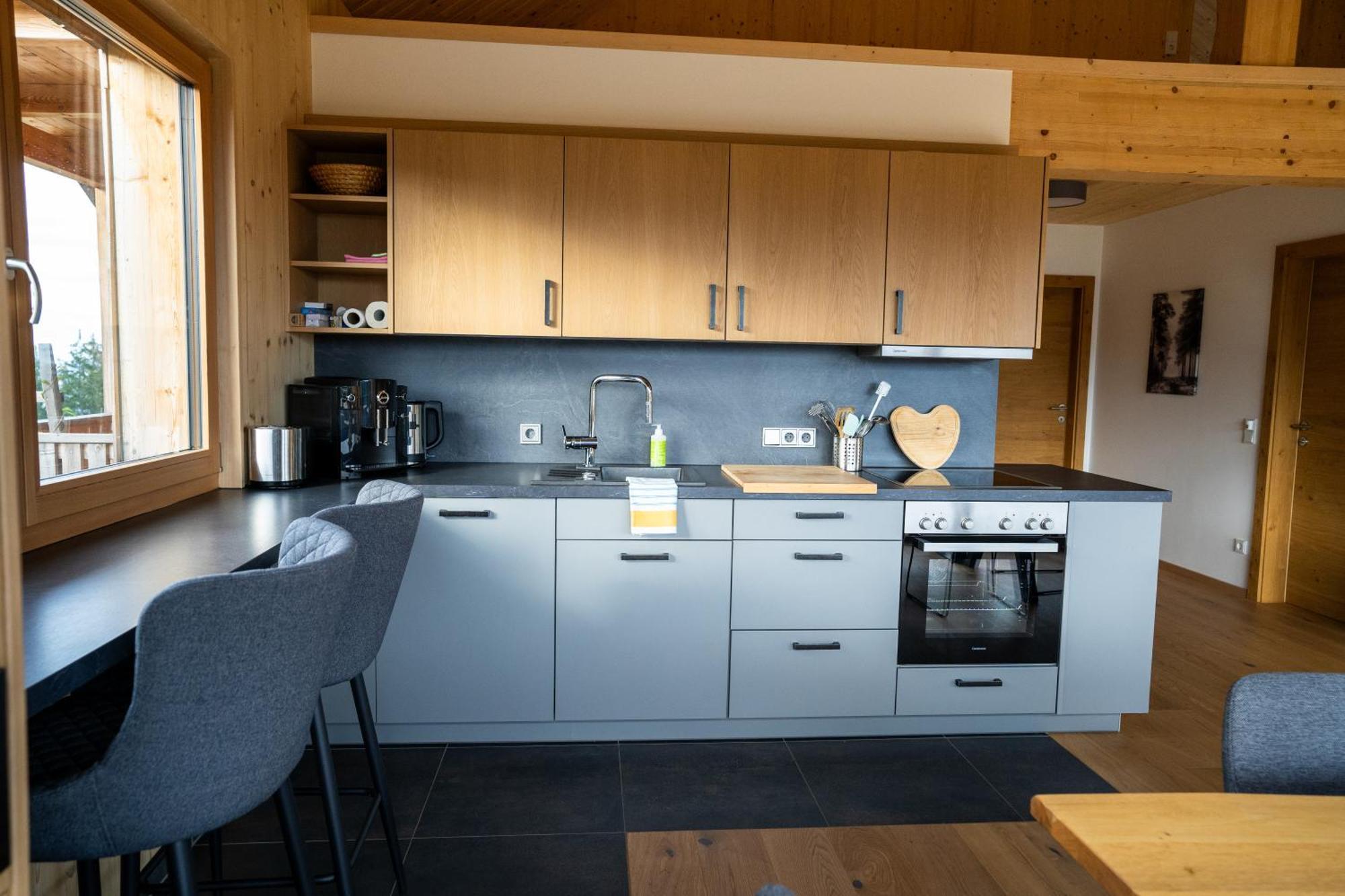 Ferienwohnung Holzhaus Zum Schwarz'n Aurach am Hongar Exterior foto