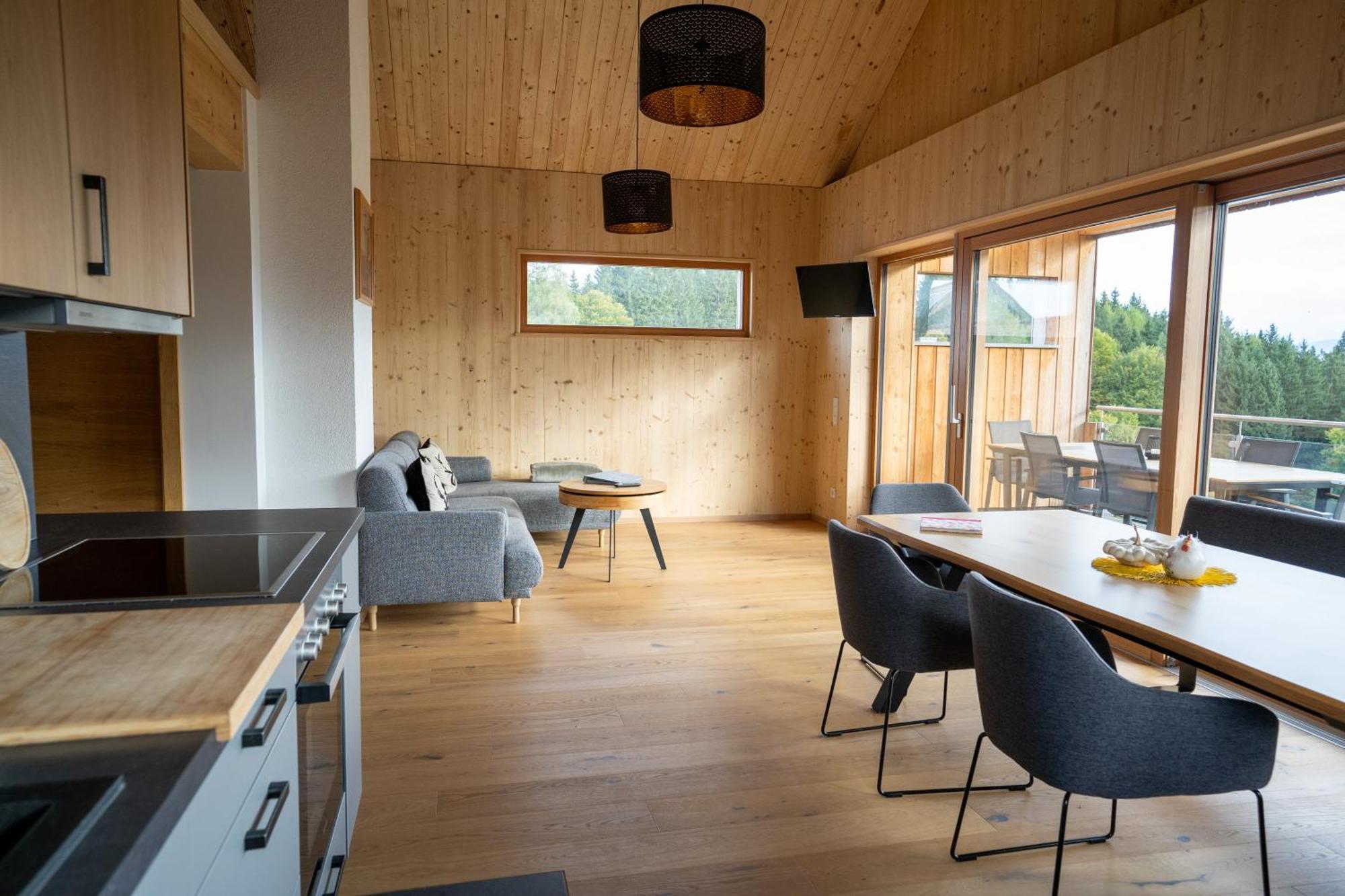 Ferienwohnung Holzhaus Zum Schwarz'n Aurach am Hongar Exterior foto
