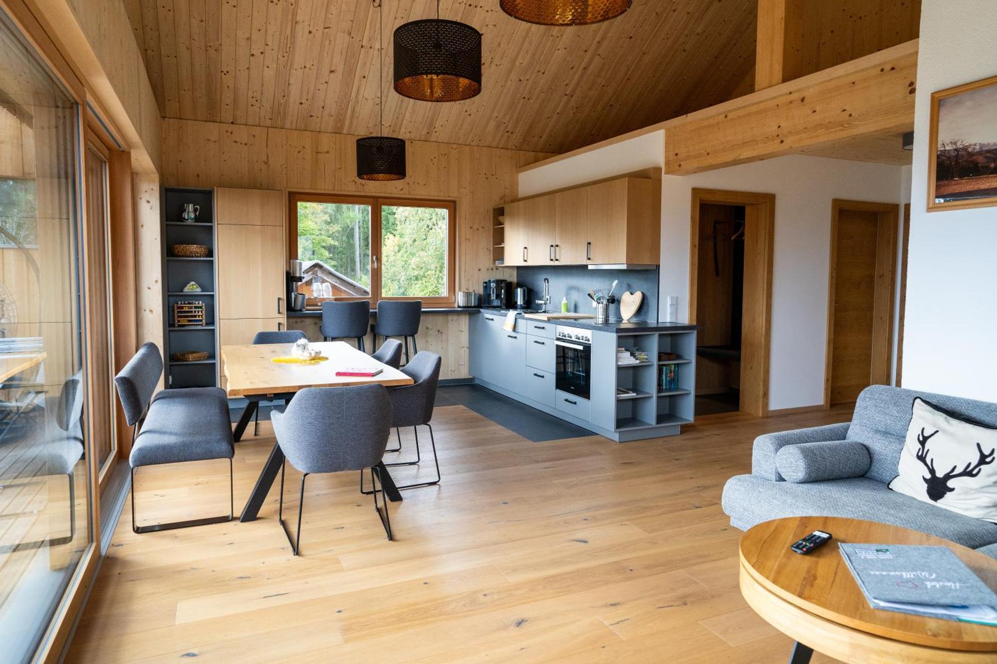 Ferienwohnung Holzhaus Zum Schwarz'n Aurach am Hongar Exterior foto