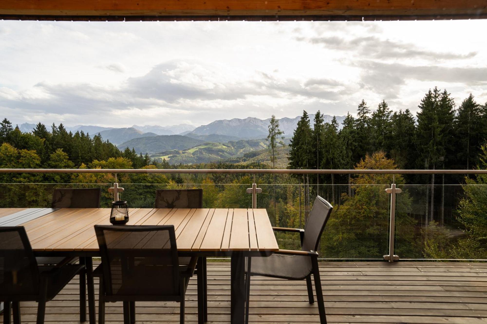 Ferienwohnung Holzhaus Zum Schwarz'n Aurach am Hongar Exterior foto
