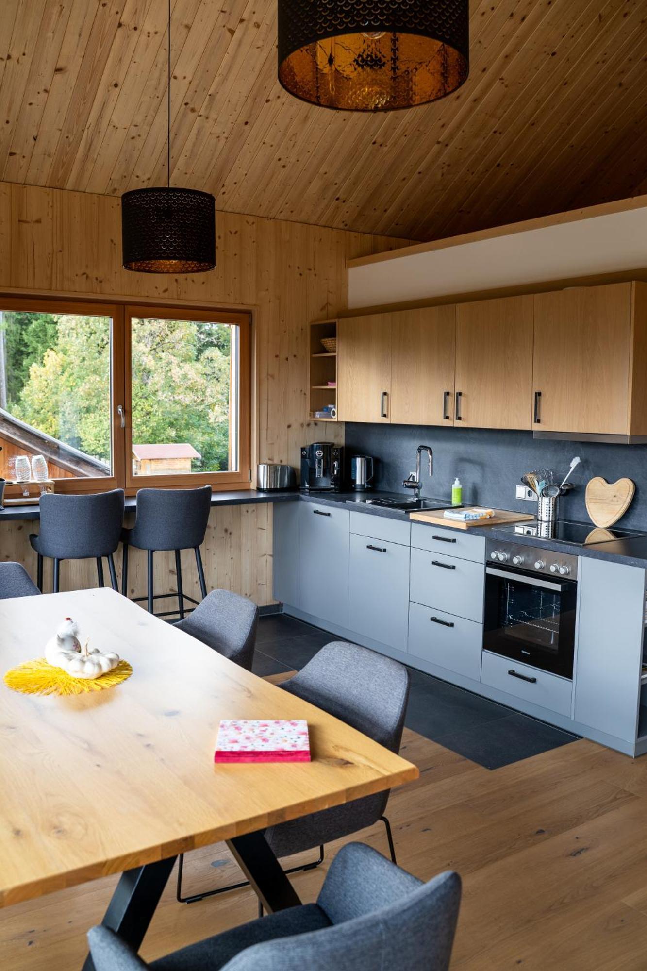 Ferienwohnung Holzhaus Zum Schwarz'n Aurach am Hongar Exterior foto