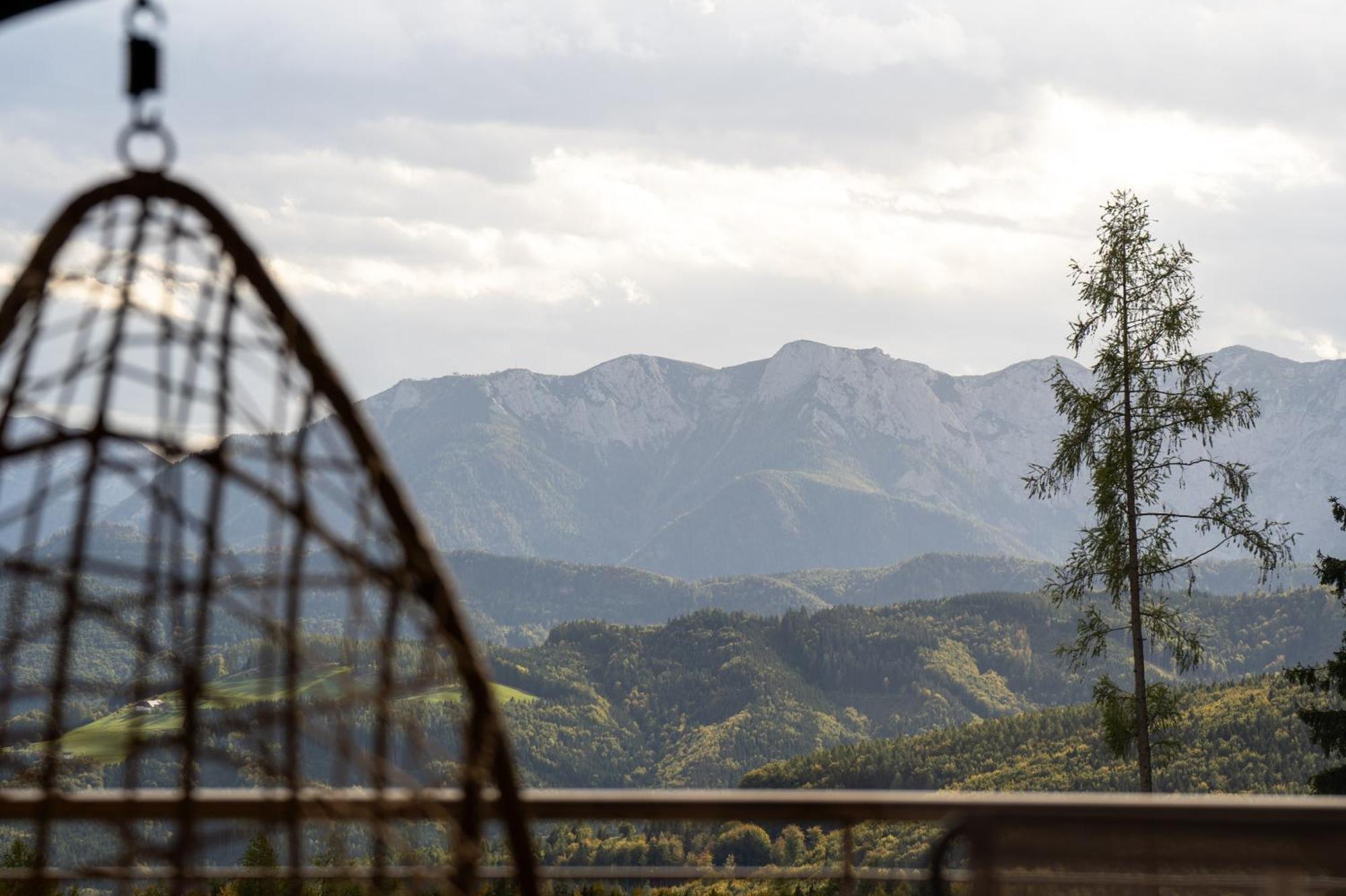 Ferienwohnung Holzhaus Zum Schwarz'n Aurach am Hongar Exterior foto