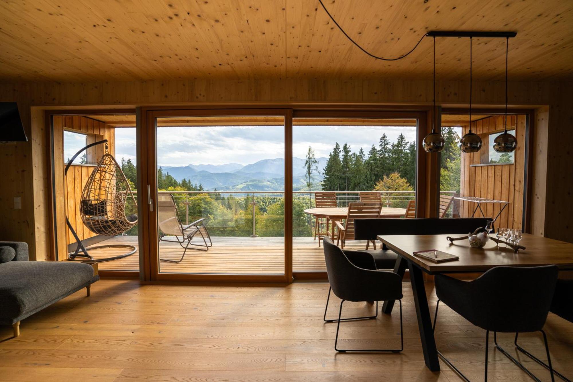 Ferienwohnung Holzhaus Zum Schwarz'n Aurach am Hongar Exterior foto
