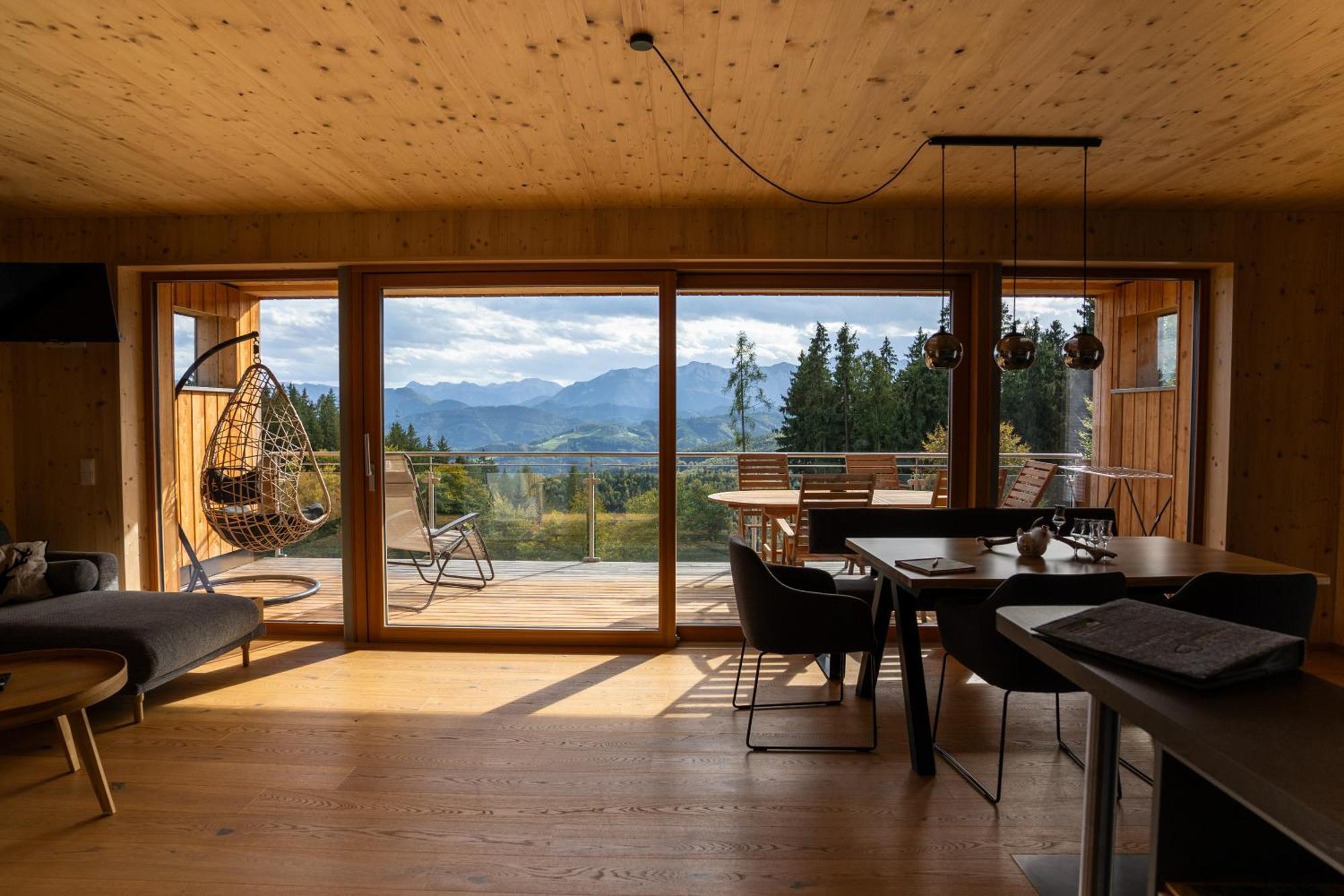 Ferienwohnung Holzhaus Zum Schwarz'n Aurach am Hongar Exterior foto